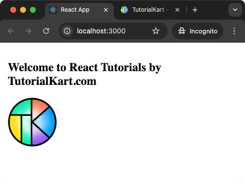 React Example for Adding a Local Image